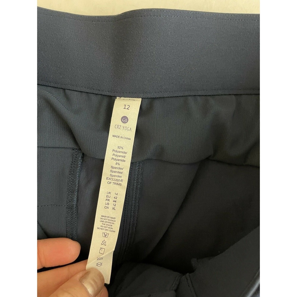 CRZ YOGA Stretch Drawstring Full Length Pants with Pockets 31" Inseam Sz 12 - Picture 8 of 8